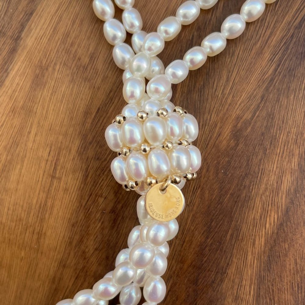 Tiffany & Co Iridesse Pearl Lariat with 585 gold beads. It's in mint condition - Picture 3 of 8